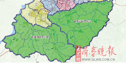 根据规划,南部山区确定为北至济南市中心城控制性规划分区南边界,东