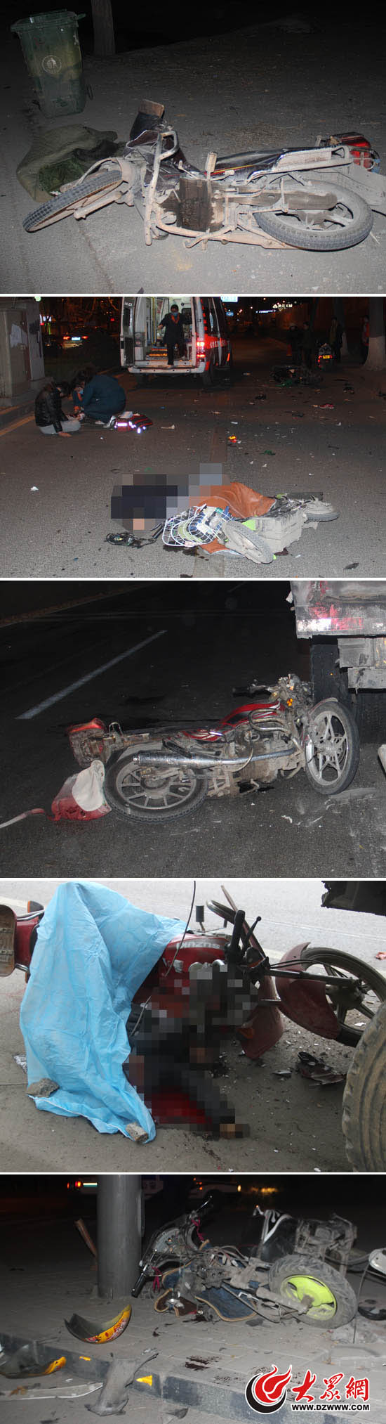 图为济南天桥区内因骑摩托不带安全头盔导致的部分死亡事故