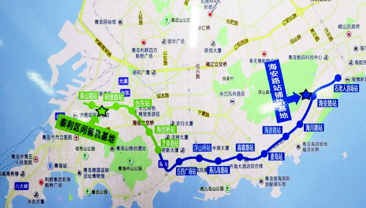 青島地鐵2號線西段昨軌通 年底將實現全線通車