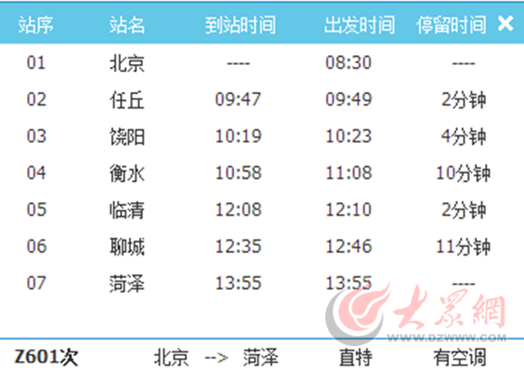5月15日起,菏泽至北京将有始发特快列车啦