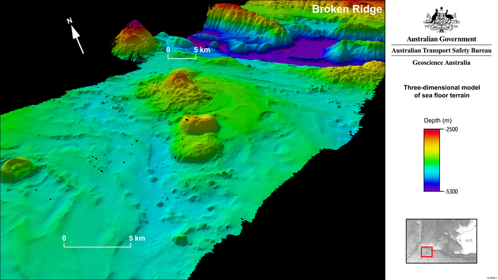 澳公布mh370搜索海域海底地形图